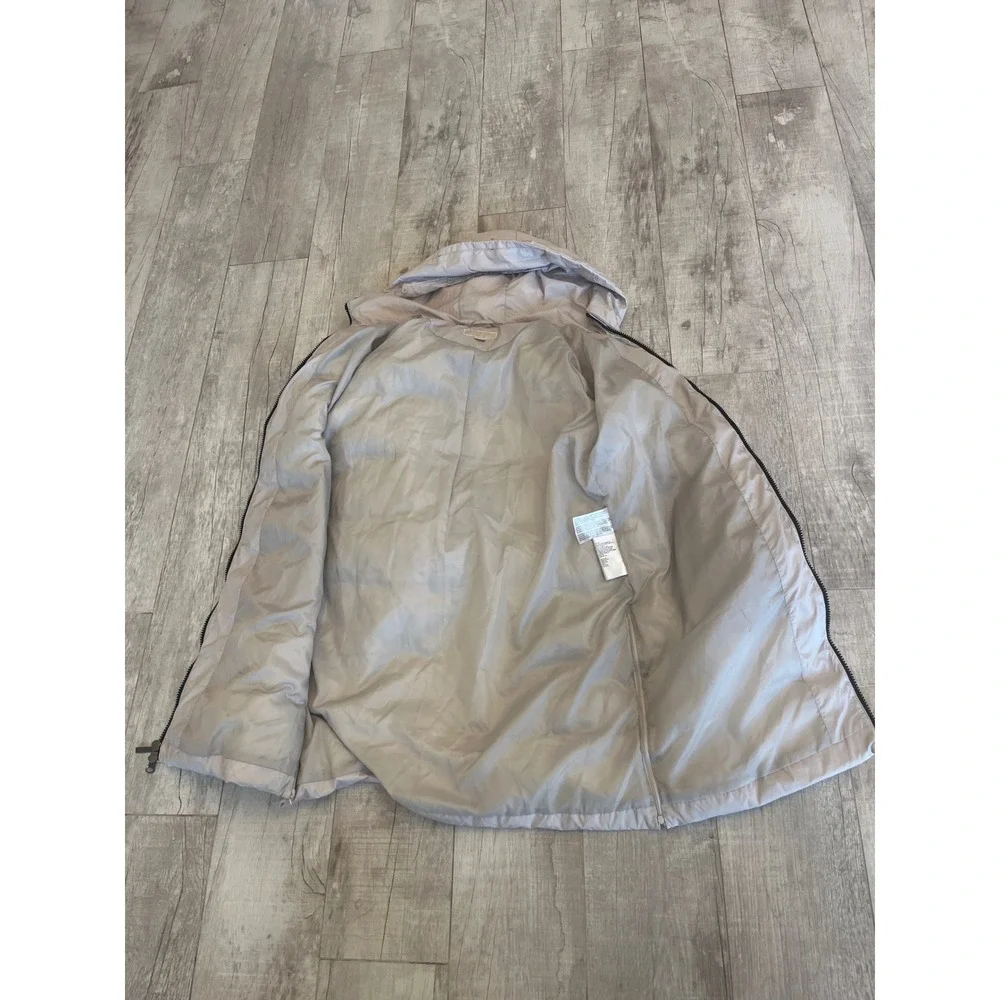 Michael Kors Cream Quilted‎ Long Puffer Jacket Size XL